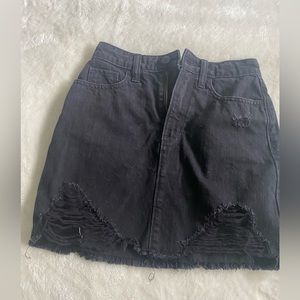 Hollister Black Denim Skirt - 00